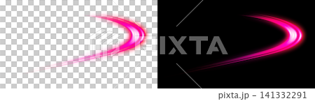 Pink light trails, speedlight motion blur, transparent background material. Pink light trails, speedlight motion blur, transparent background material. 141332291