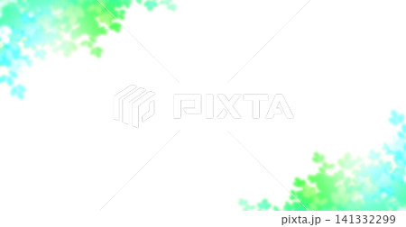 みずみずしいブルーグリーンと白のさりげない葉っぱの背景素材 141332299