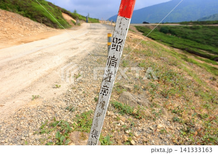 秘境 毛無峠へ続く未舗装道路の風景 141333163