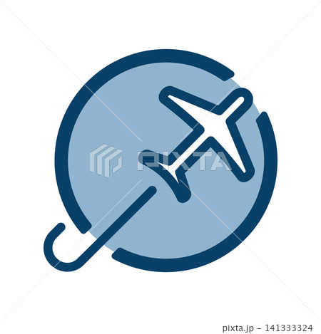 航空旅行や出張のイメージの飛行機のアイコン 141333324