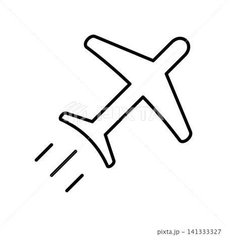 右斜め上に向かって上昇する飛行機のイラスト 右斜め上に向かって上昇する飛行機のイラスト 141333327