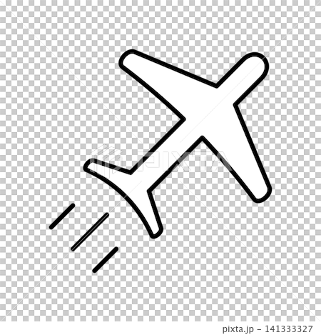 右斜め上に向かって上昇する飛行機のイラスト 右斜め上に向かって上昇する飛行機のイラスト 141333327