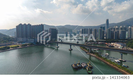 July 11 2026. Hong Kong Tsing Lai Bridge and Rambler Channel Infrastructure July 11 2026. Hong Kong Tsing Lai Bridge and Rambler Channel Infrastructure 141334063