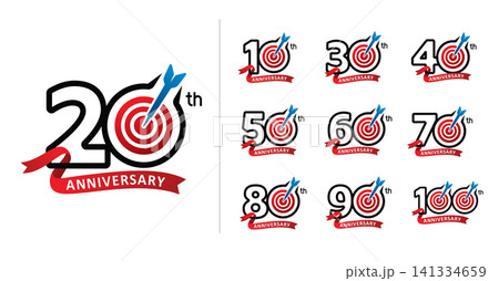 Set of anniversary modern target number 141334659