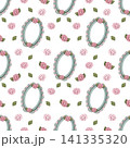 Seamless pattern of flower and Border flower pastel color style cute transparent background, Hand drawn watercolor illustration. For paper, textiles and seasonal fabric. 141335320