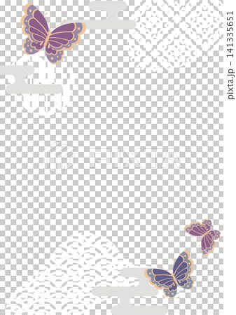 紫色蝴蝶日式現代模板 紫色蝴蝶日式現代模板 141335651