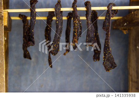 Preparing of South African dried meat or biltong 141335938