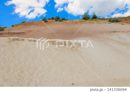 View of the white sand hills View of the white sand hills 141336094