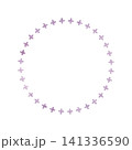 かわいい水彩フレーム素材　紫色　輪 141336590