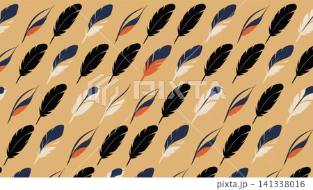 Feather Seamless Pattern Background Feather Seamless Pattern Background 141338016