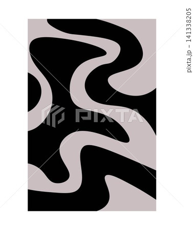 Abstract poster design. Modern wall art with organic irregular geometric shapes. Minimalistic image for creative design Abstract poster design. Modern wall art with organic irregular geometric shapes. Minimalistic image for creative design 141338205