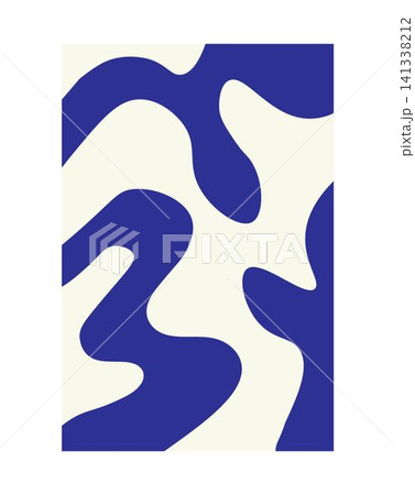 Abstract poster design. Modern wall art with organic irregular geometric shapes. Minimalistic image for creative design Abstract poster design. Modern wall art with organic irregular geometric shapes. Minimalistic image for creative design 141338212