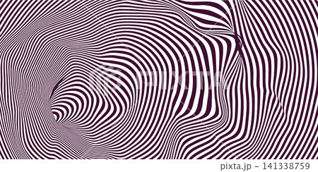 Geometric abstract hypnotic wormhole tunnel. Optical Illusion background. Black and white pattern, spherical volume Geometric abstract hypnotic wormhole tunnel. Optical Illusion background. Black and white pattern, spherical volume 141338759