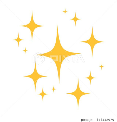 Yellow sparkle, sparkling stars, shiny flashes of fireworks. Collection original stars Yellow sparkle, sparkling stars, shiny flashes of fireworks. Collection original stars 141338979