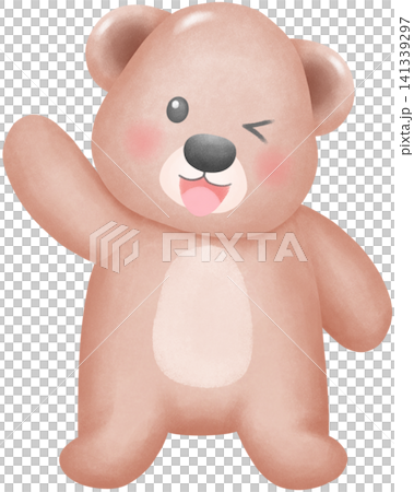 Bear Illustration Cute Bear with Happy Expression 141339297