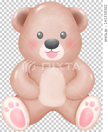 Bear Illustration Soft Pastel Watercolor Style Bear Illustration Soft Pastel Watercolor Style 141339302