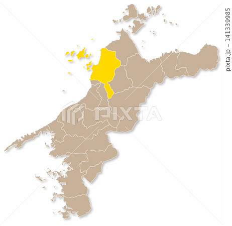 愛媛県と松山市の地図 愛媛県と松山市の地図 141339985