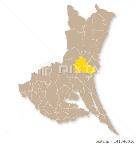 茨城県と水戸市の地図 茨城県と水戸市の地図 141340010