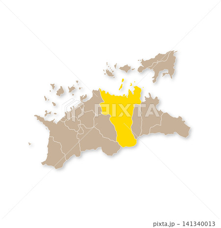 香川県と高松市の地図 香川県と高松市の地図 141340013