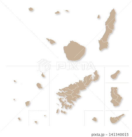 鹿児島県の離島地図 鹿児島県の離島地図 141340015