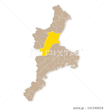 三重県と津市の地図 三重県と津市の地図 141340038