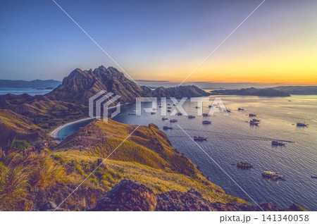 Padar Island, Indonesia, during sunrise Padar Island, Indonesia, during sunrise 141340058