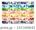 シームレスな七種類のバナーセット 141340642