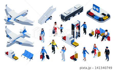 Airport Isometric Elements 141340749