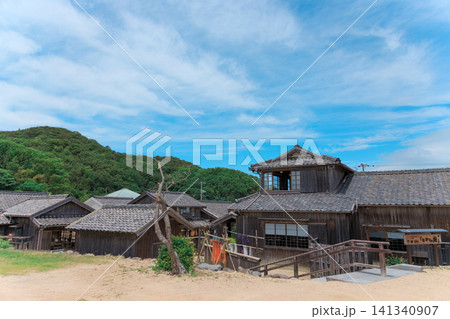 小豆島の二十四の瞳映画村の懐かしいレトロな風景 小豆島の二十四の瞳映画村の懐かしいレトロな風景 141340907