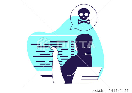 DDoS attack modern flat concept for web banner design. Hacker using overload network traffic for online connection break, stealing data and phishing. Vector illustration with isolated people scene. DDoS attack modern flat concept for web banner design. Hacker using overload network traffic for online connection break, stealing data and phishing. Vector illustration with isolated people scene. 141341131