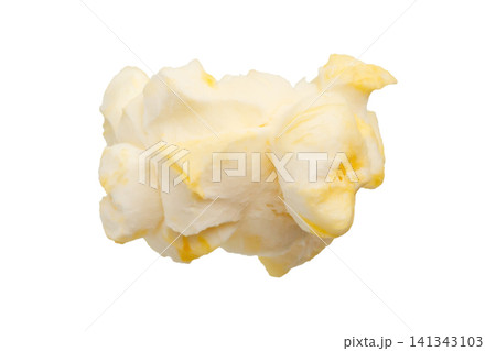 Tasty popcorn close up isolated on white background Tasty popcorn close up isolated on white background 141343103