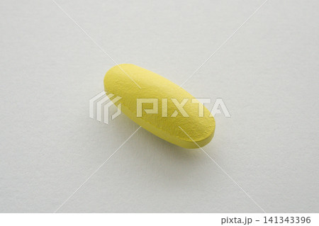 Medicine pill tablet on white background 141343396