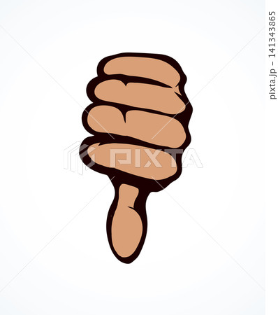 Thumb down sign. Vector drawing Thumb down sign. Vector drawing 141343865