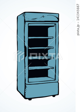 Freezer to store. Vector drawing Freezer to store. Vector drawing 141343887