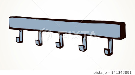 Wall hook. Vector drawing 141343891