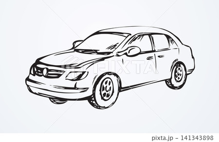 Taxi. Vector drawing 141343898