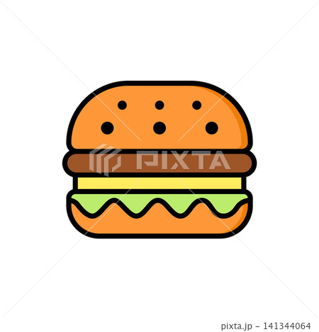 Delicious burger icon food beverages simple and modern Delicious burger icon food beverages simple and modern 141344064