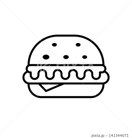 Delicious burger icon food beverages simple and modern Delicious burger icon food beverages simple and modern 141344071