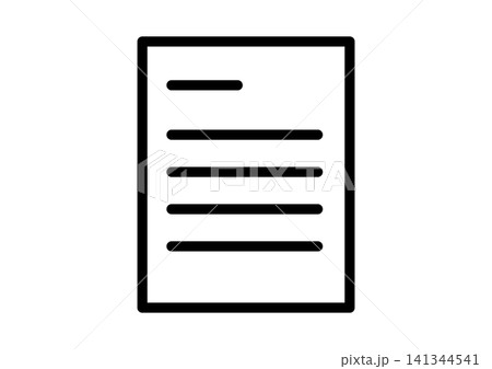 シンプルな書類のアイコン 141344541