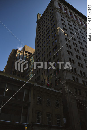 Ornate Stone Facade Rises Against Clear Toronto Sky Canada Ornate Stone Facade Rises Against Clear Toronto Sky Canada 141344561