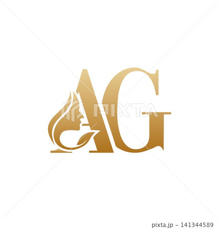 Initial AG face beauty logo design templates Initial AG face beauty logo design templates 141344589