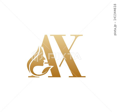 Initial AX face beauty logo design templates 141344618