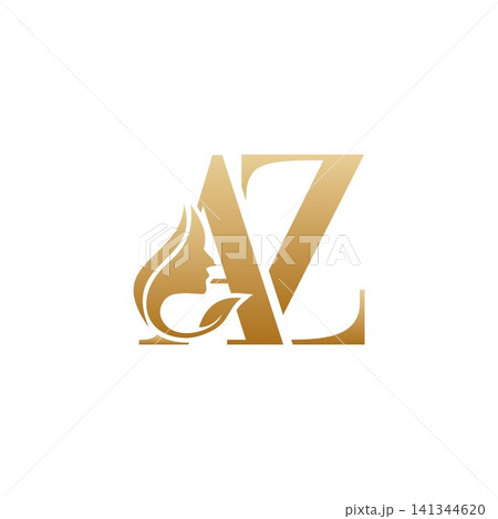 Initial AZ face beauty logo design templates 141344620