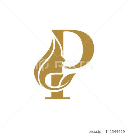 Initial P face beauty logo design templates 141344629