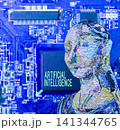 AIイメージのアシスタントのイラスト AIイメージのアシスタントのイラスト 141344765