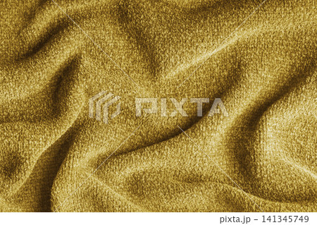 Yellow soft microfiber fabric texture background with folds and drapery. Background, wallpaper Yellow soft microfiber fabric texture background with folds and drapery. Background, wallpaper 141345749
