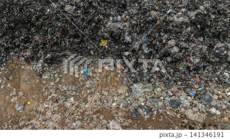 Aerial view of the garbage field in rural Thailand. It provides a specific place for the disposal of garbage. A landfill is a carefully engineered site designed for the permanent disposal of waste. 141346191