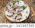 pierogi filled with blueberries 141347305