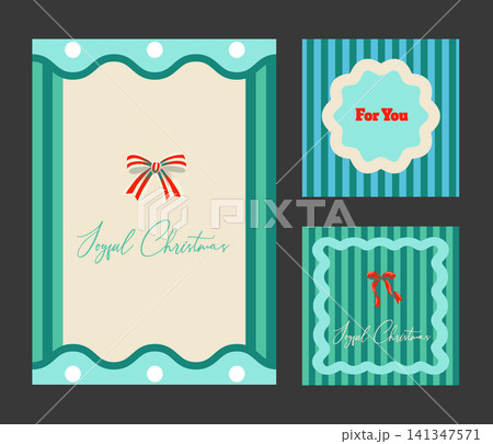 Christmas Dopamine Card Collection with Retro Geometric Frames Festive Wishes and Holiday Templates Christmas Dopamine Card Collection with Retro Geometric Frames Festive Wishes and Holiday Templates 141347571