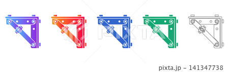 Adjustable Corner Bracket Vector Icon Set 141347738